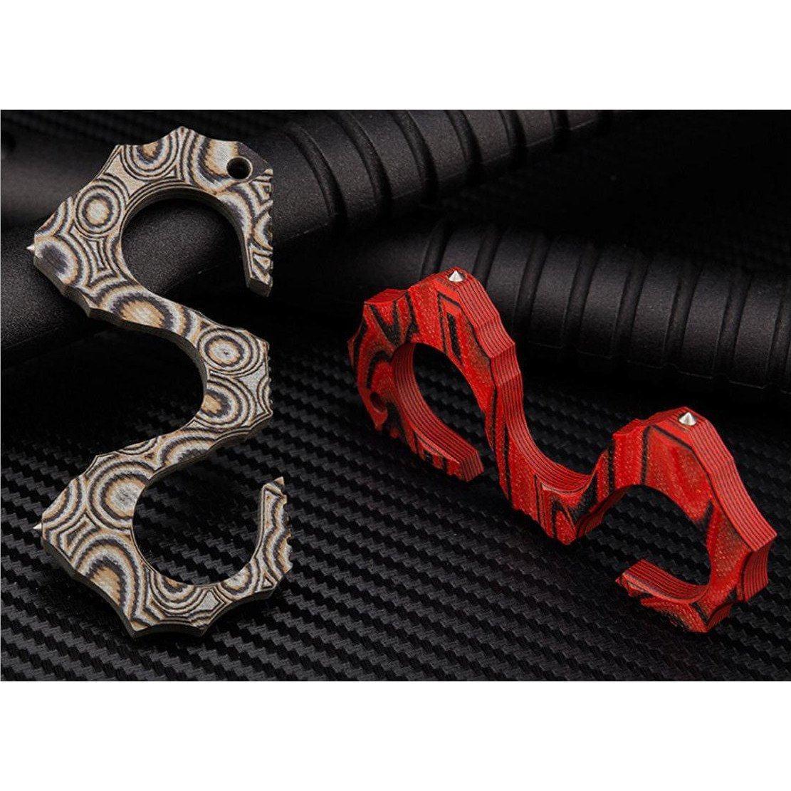 2019 Ultra-light G10 Material Seahorse Three Finger Spiked Brass Knuckles