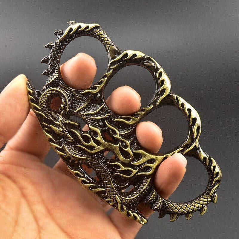 Dragon-patterned Thick High-strength Tactical Finger Ring
