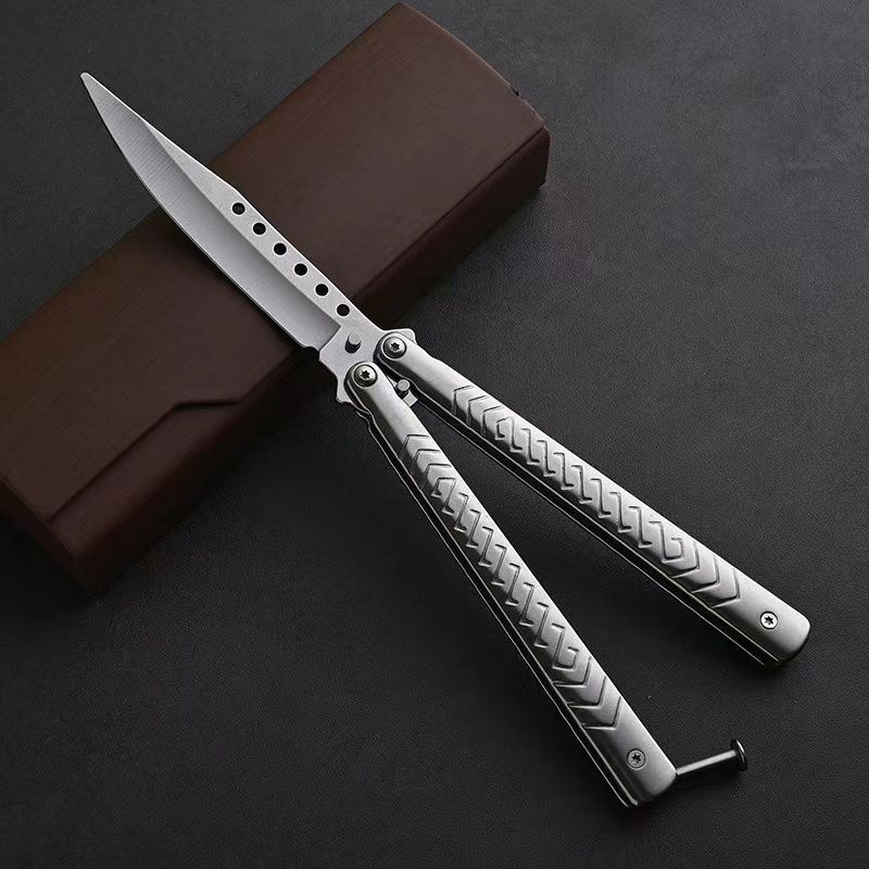 All-steel butterfly training practice knife, safe toy, unsharpened