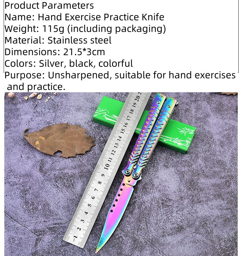 All-steel butterfly training practice knife, safe toy, unsharpened