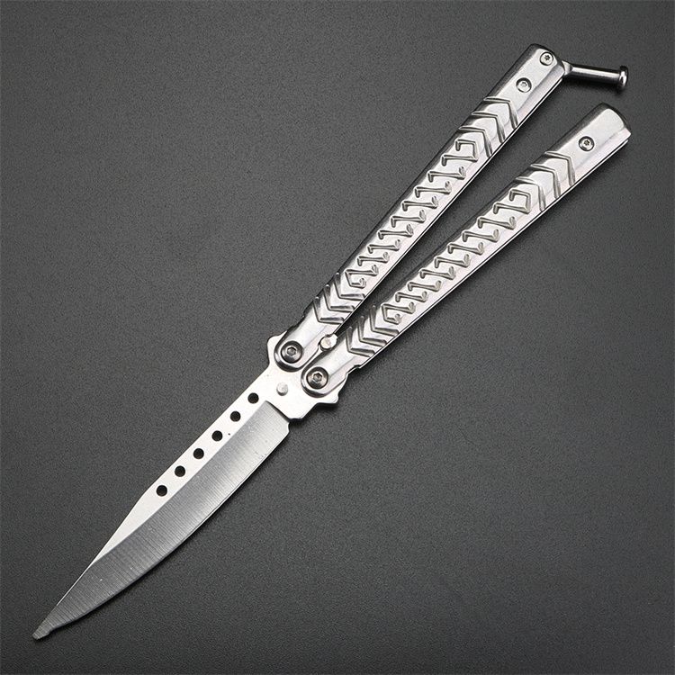 All-steel butterfly training practice knife, safe toy, unsharpened