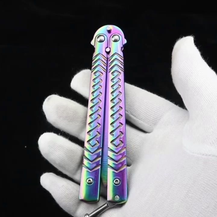 All-steel butterfly training practice knife, safe toy, unsharpened
