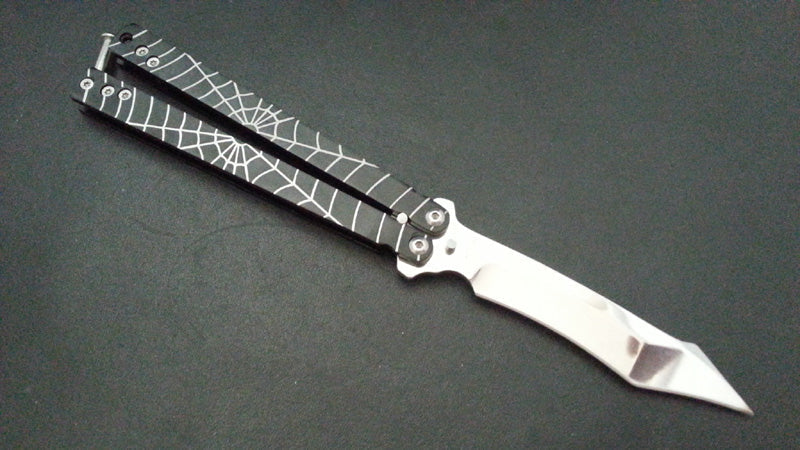 Spider Mirror Polished Folding Knife