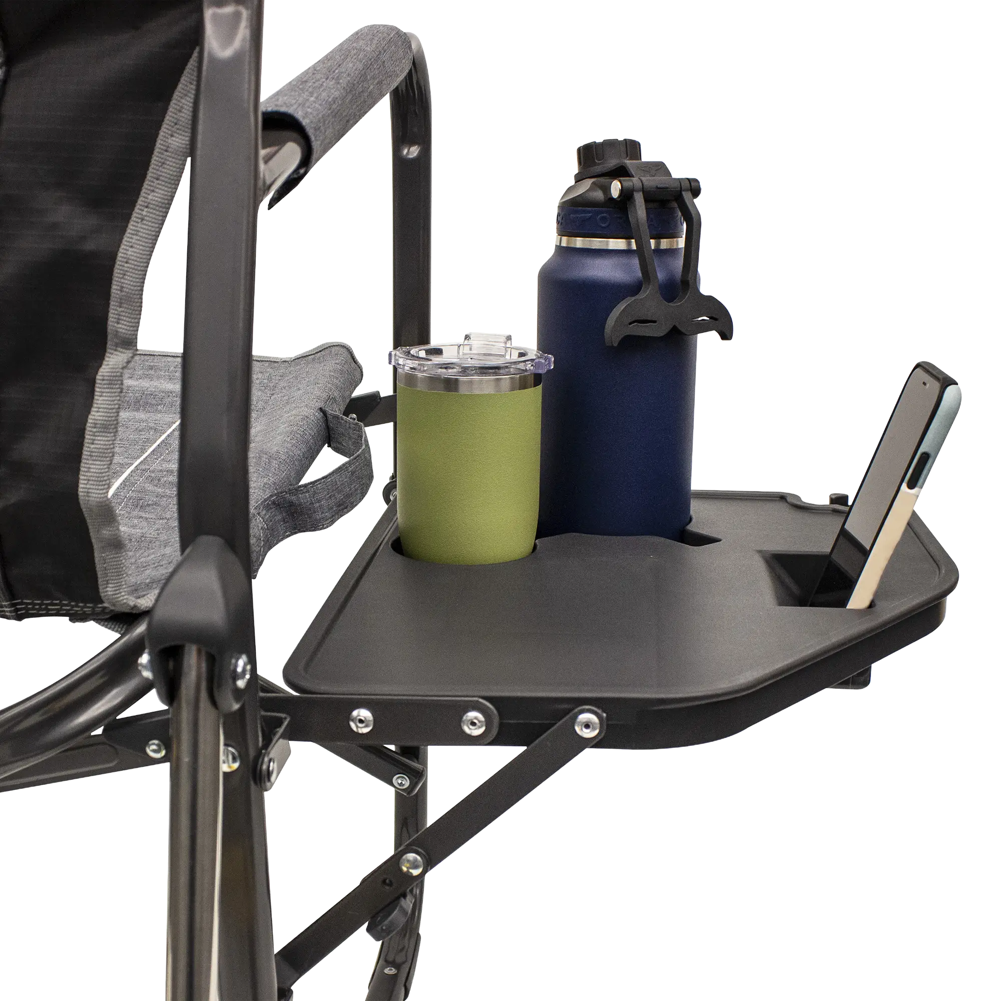 Freestyle Rocker with Side Table, Heathered Pewter, Side Table Detail