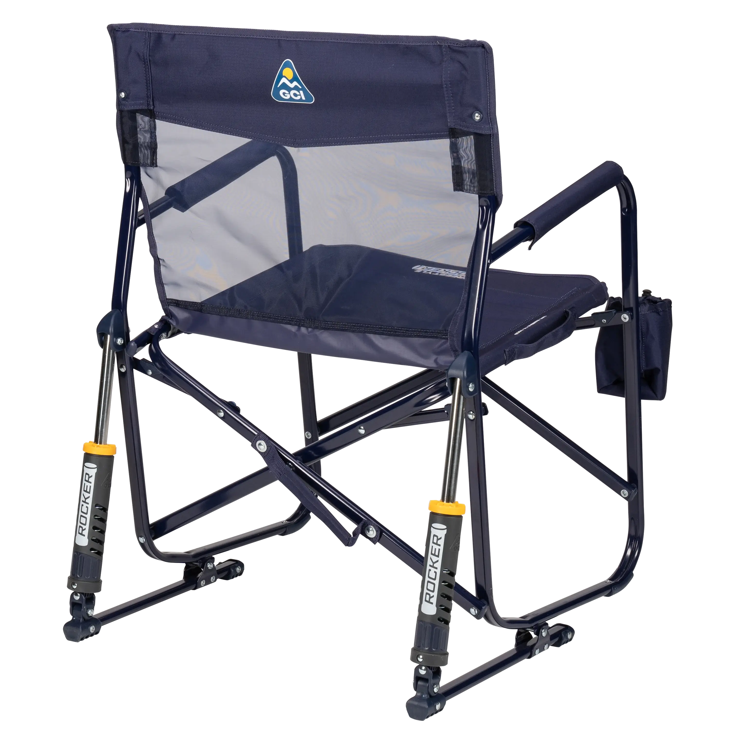 Back angle of rich blue freestyle rocker elite.