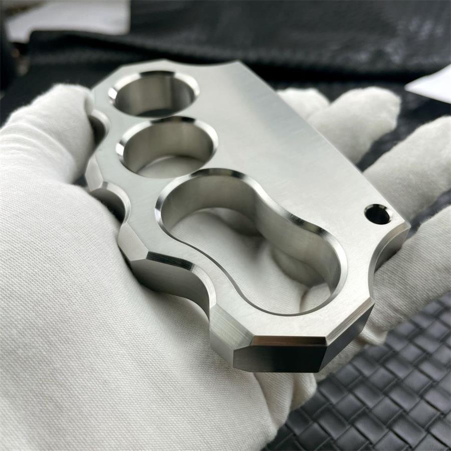 Solid Steel Knuckle Duster Outdoor Self-defense EDC Tool