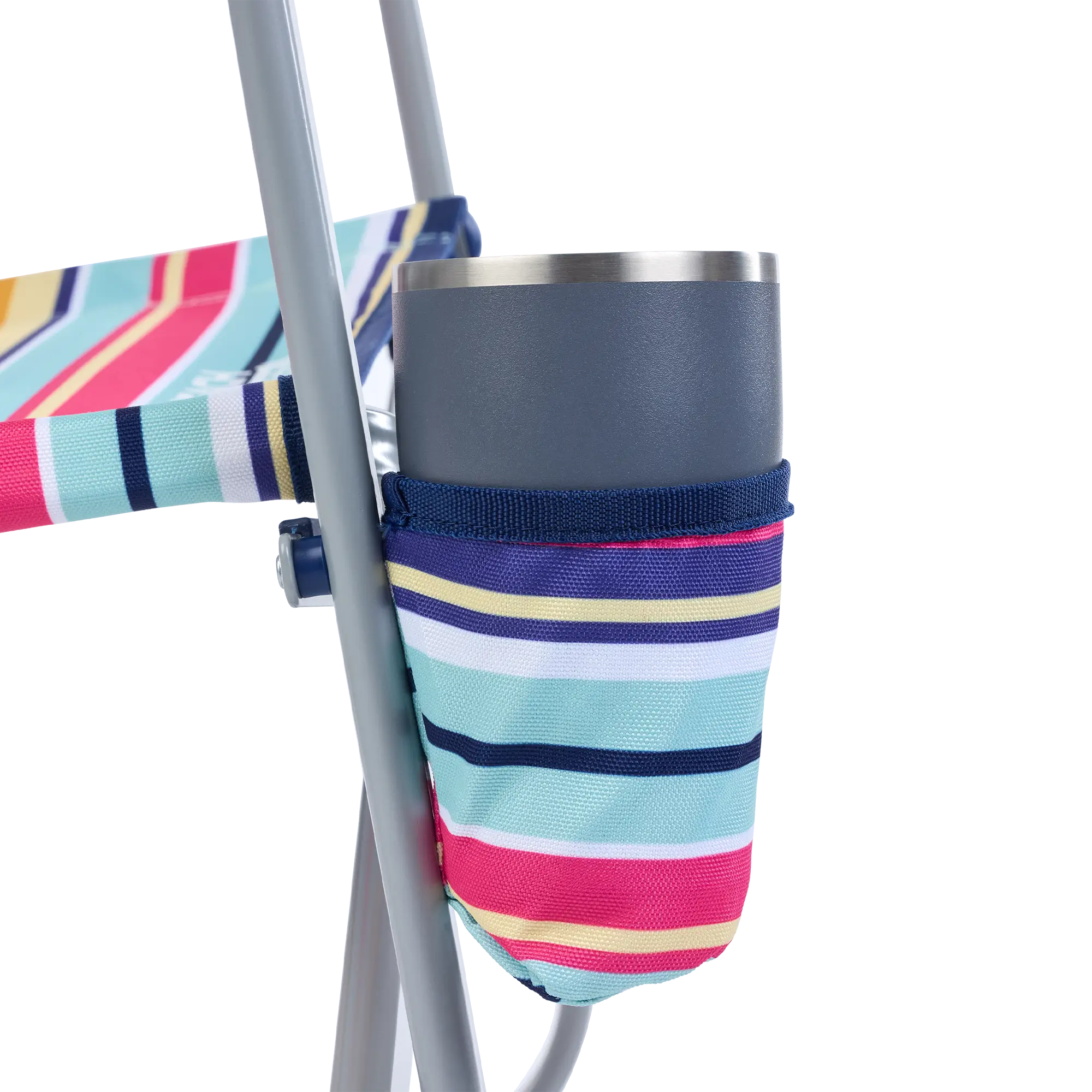 Beach Rocker, Multi Stripe, Cup Holder