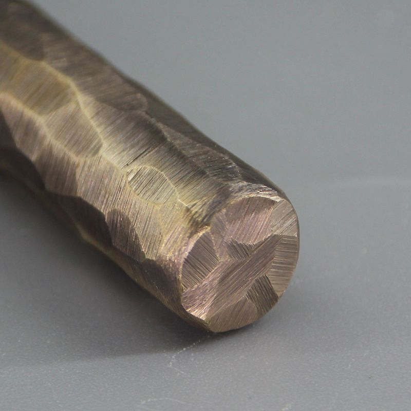 Retro Brass EDC Tool with Hand-polished Stone Pits on The Surface