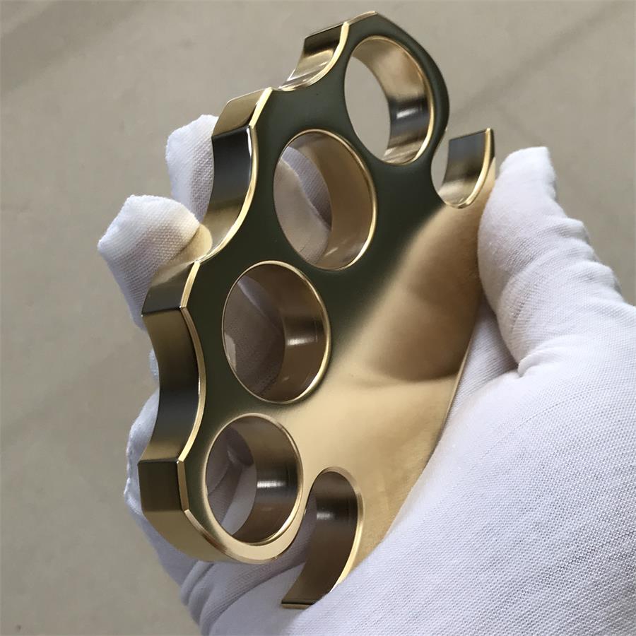 Finely Polished Brass Knuckle Duster Self-defense EDC Tool