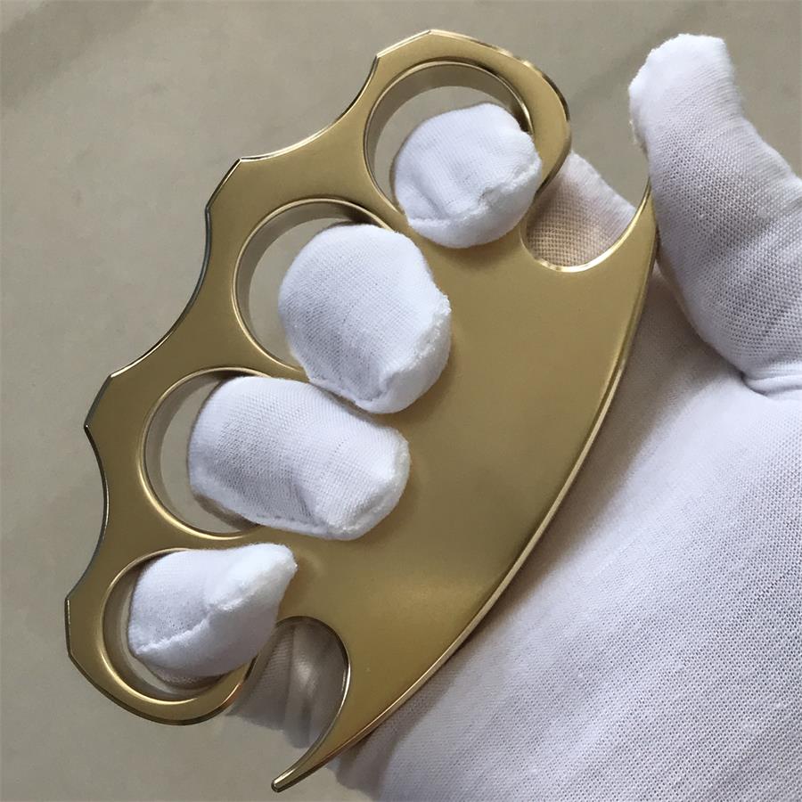 Finely Polished Brass Knuckle Duster Self-defense EDC Tool