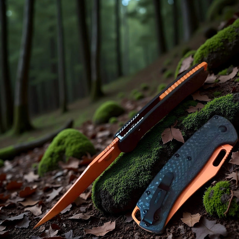 BM15535 Carbon Fiber Handle Outdoor Folding Knife – Portable, Sharp, High-Hardness, Multifunctional Tool