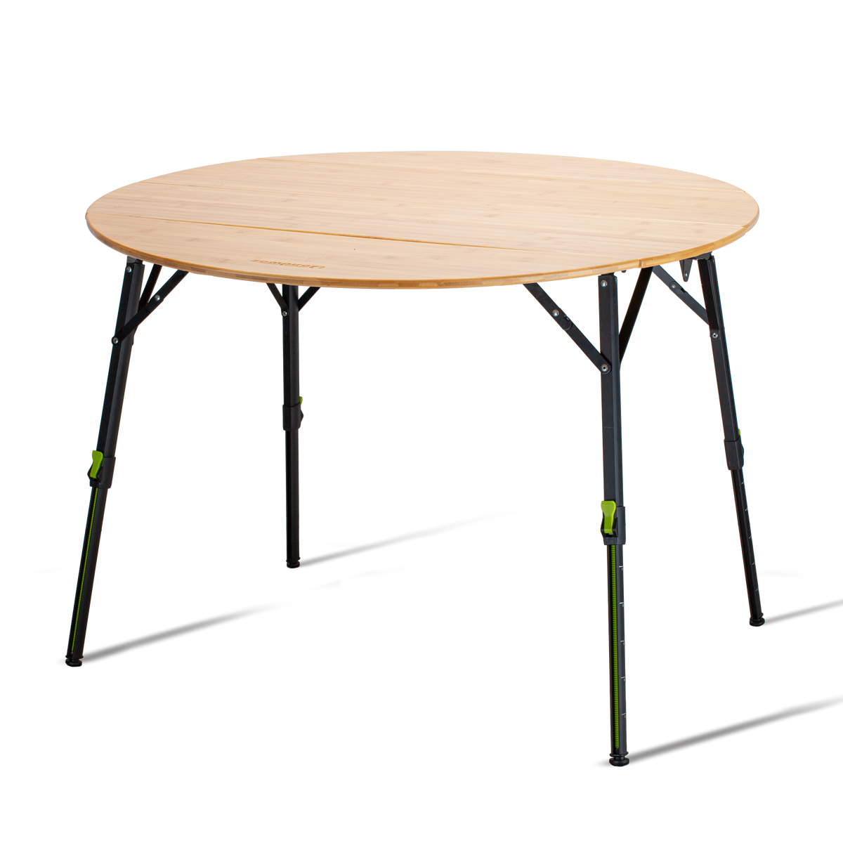Zempire Kitpac Pro Round Bamboo Camp Table NATURAL BAMBOO SURFACE