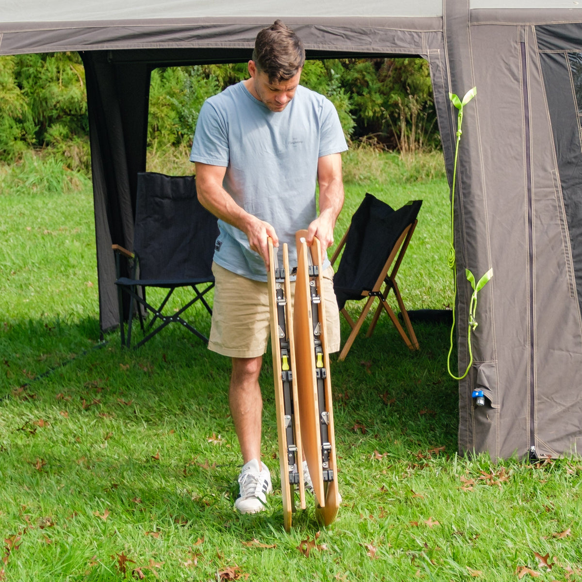 Zempire Kitpac Pro Round Bamboo Camp Table