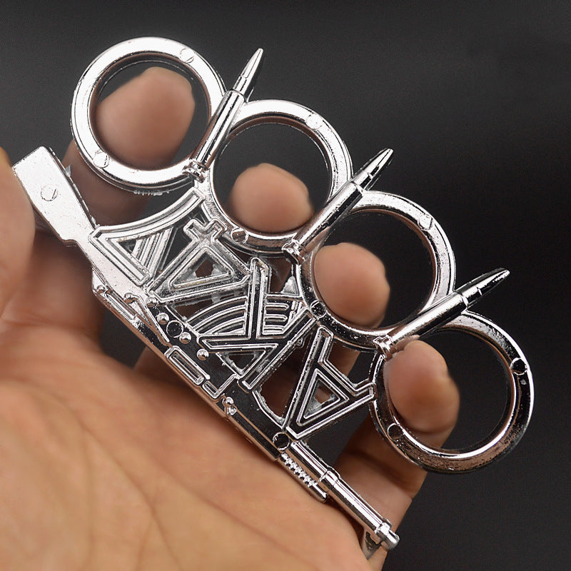 Multi-style Creativity Metal Brass Knuckle Duster Four Finger Tiger Outdoor Camping Safety Defense Life-saving Pocket EDC Tool