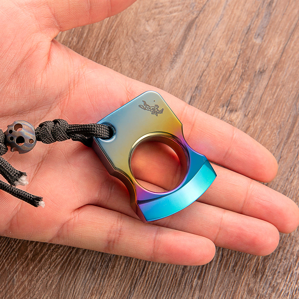 Colorized Titanium Alloy Single Finger Brass Knuckles