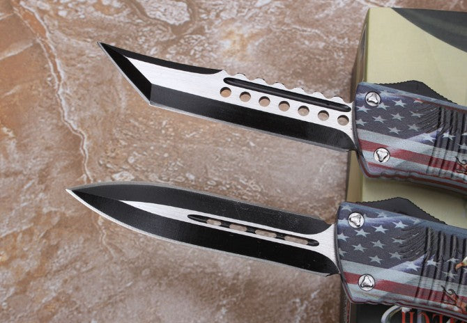 Clad Eagle Whistle Straight Jump Spring Knife