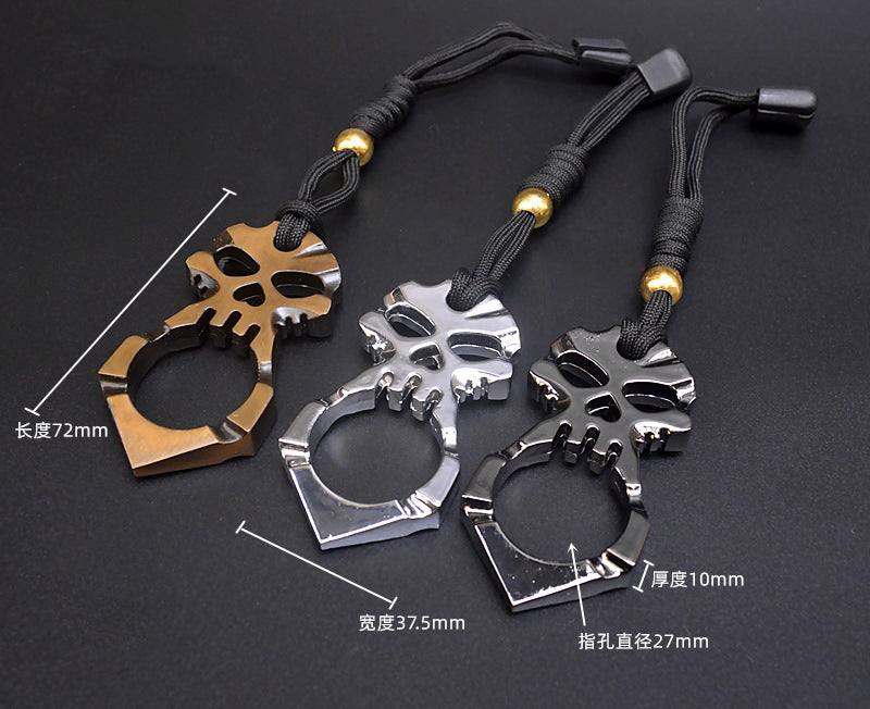 Knuckle Duster Buckle Hand Buckle Outdoor Broken Window Survival Single Finger Defense Combat Fist Buckle Key Buckle