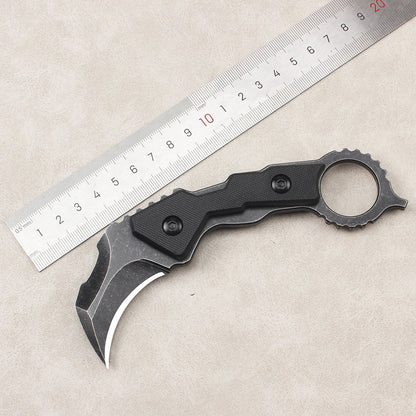 High-quality outdoor and survival knife: portable, high-hardness, sharp, compact—suitable for wilderness use or as an everyday carry fruit knife.