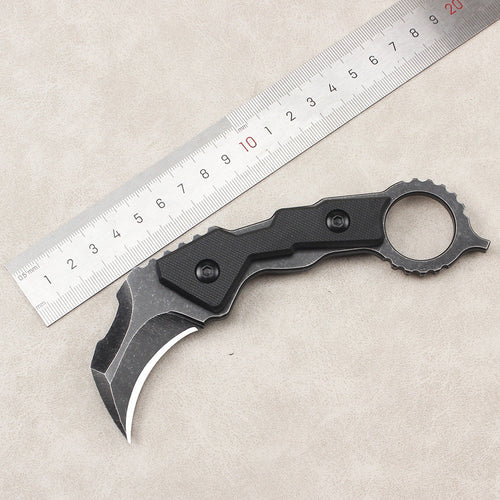 High-quality outdoor and survival knife: portable, high-hardness, sharp, compact—suitable for wilderness use or as an everyday carry fruit knife.