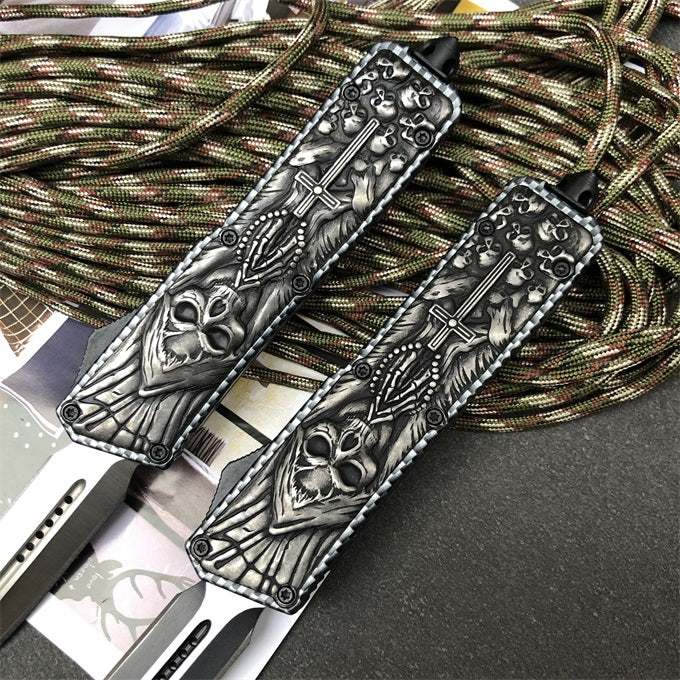 Cross Skull Switchblade