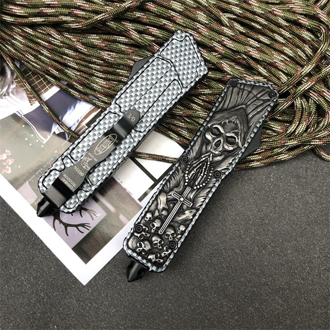 Cross Skull Switchblade