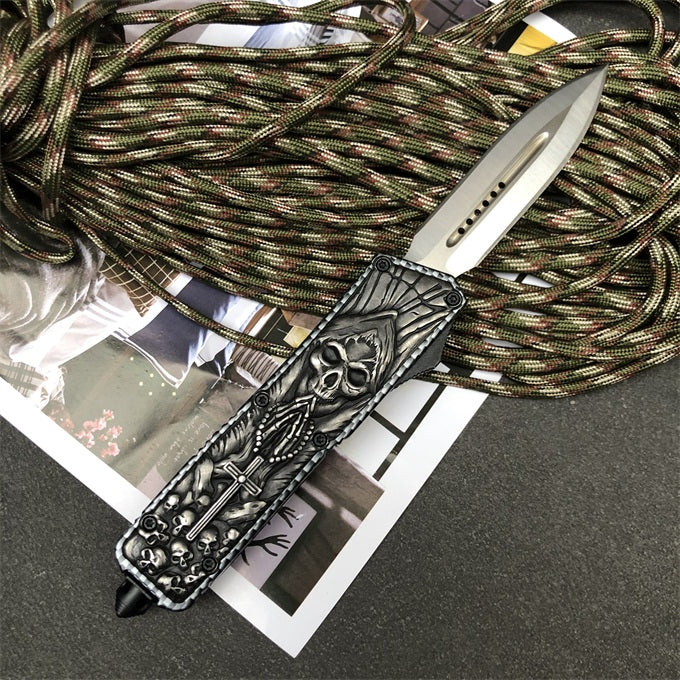 Cross Skull Switchblade
