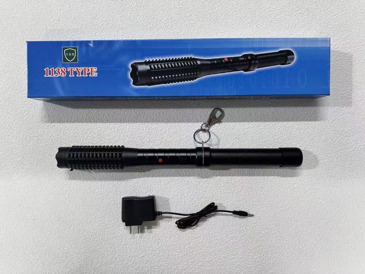 Wolf Fang Bat 1138 [Celebration] Portable hook, high-intensity light,Heavy stun gun!