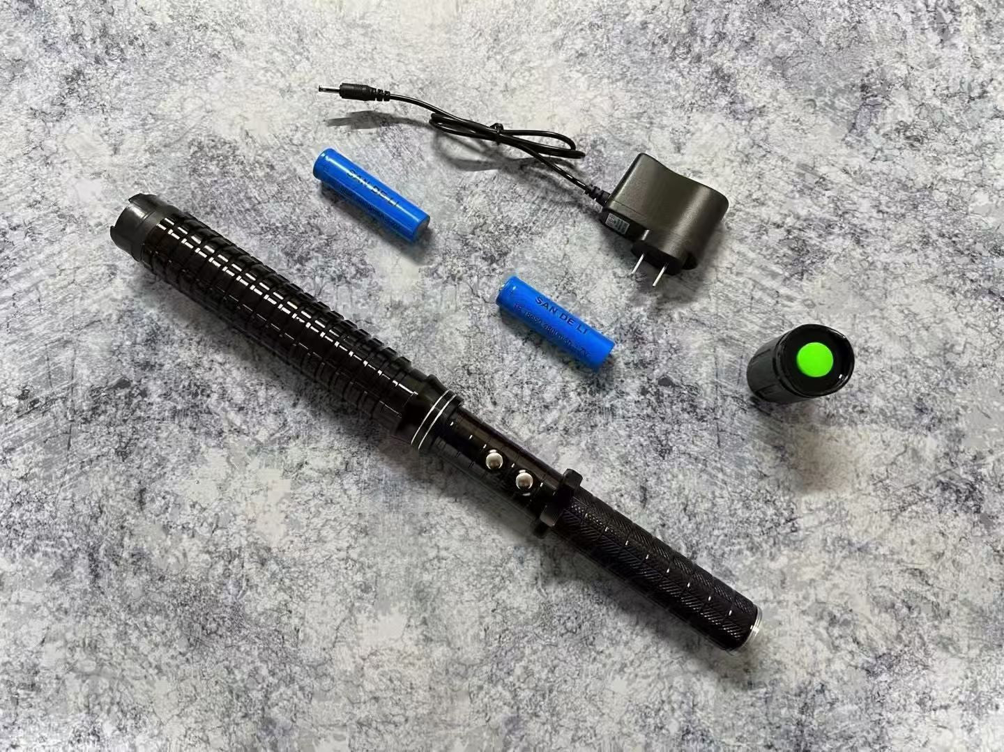 Heavy-duty stun gun [Black Hawk X10 riot control device] All-aluminum alloy design.