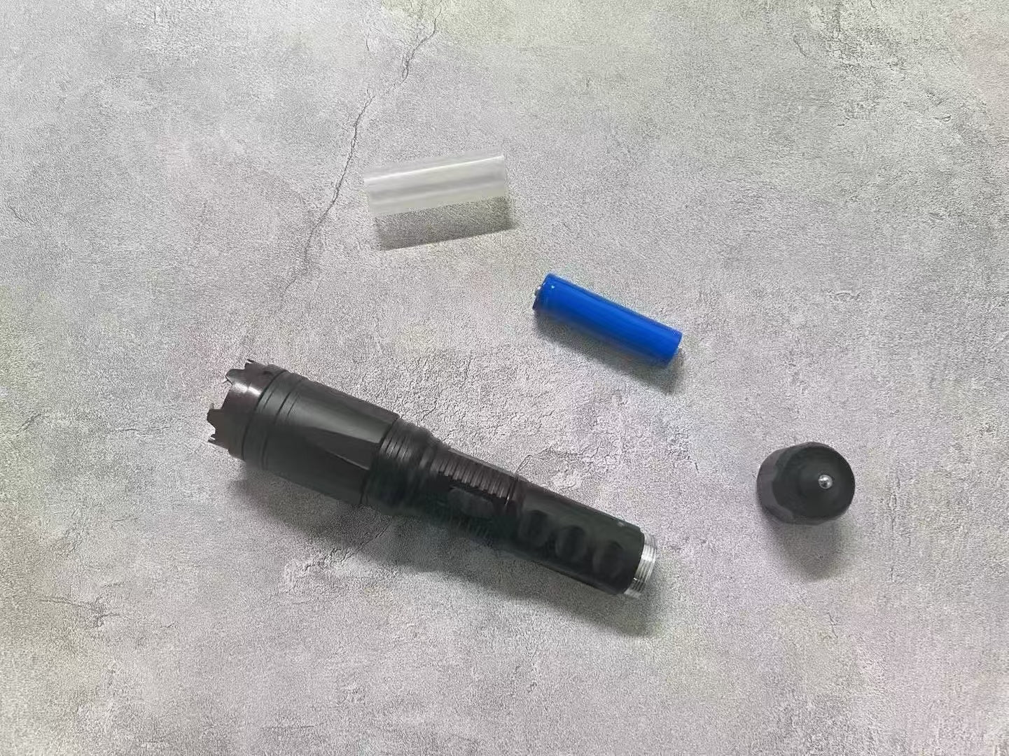 Miniature stun baton, X4 high-intensity flashlight