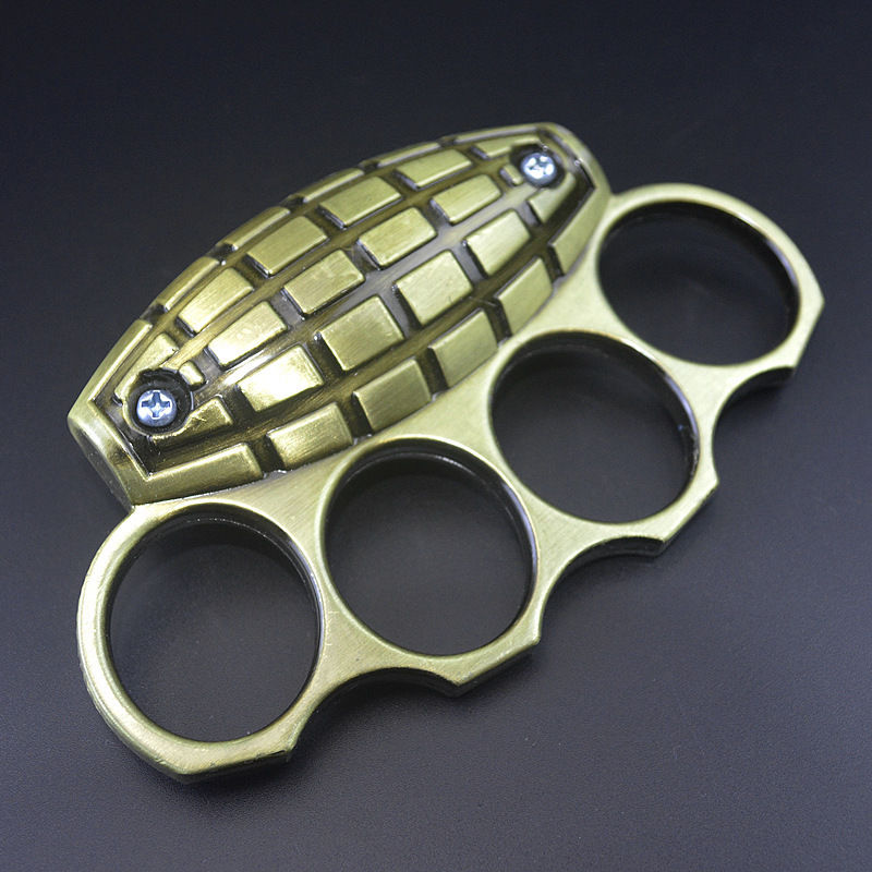 Grenade-style High-strength Tactical Finger Ring (Knuckle Duster) - Tactical Survival Tool
