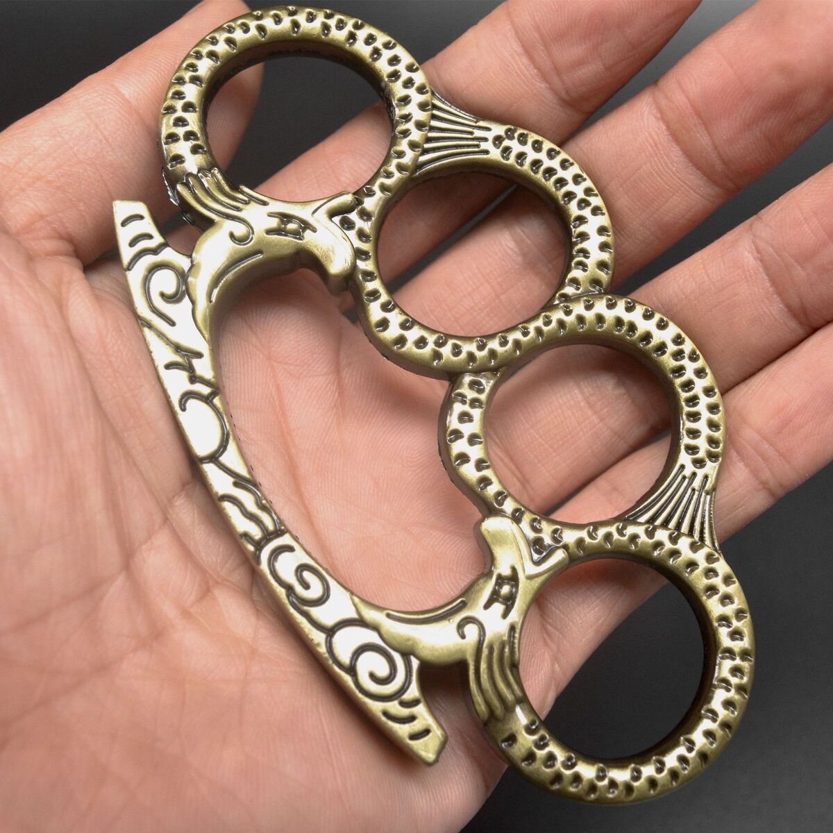 1/2 Pcs Double-Dragon High-Strength Tactical Finger Ring Finger Tiger.