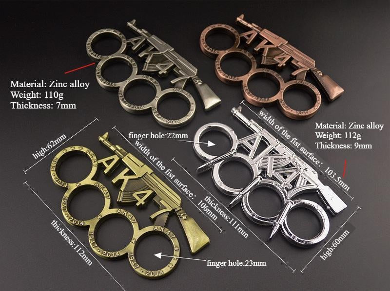 AK Pistol-style High-strength Tactical Finger Ring (Knuckle Duster) - Tactical Survival Tool