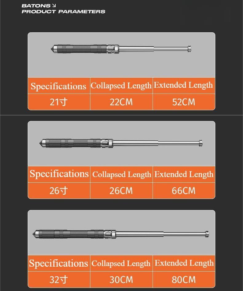 Outdoor Vehicle - Mounted Home Security Self - Defense Baton-Spring Baton