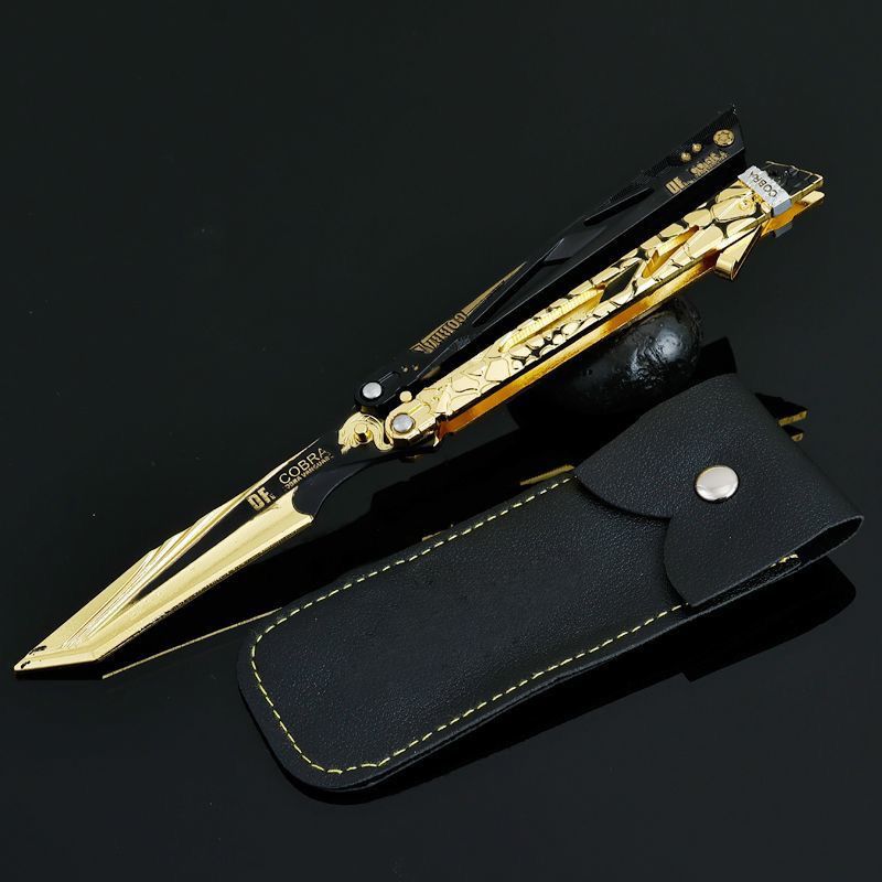 Delta Force peripherals Shadow Blade weapon, foldable handsome alloy model of butterfly knife.