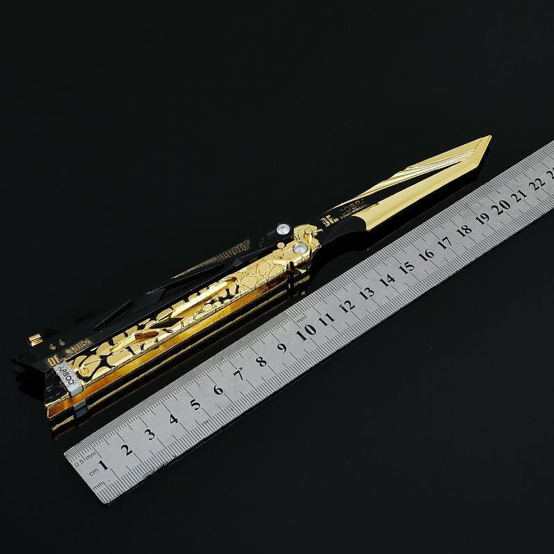 Delta Force peripherals Shadow Blade weapon, foldable handsome alloy model of butterfly knife.