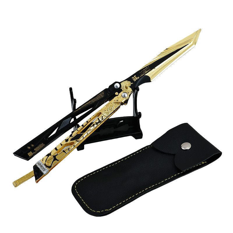 Delta Force peripherals Shadow Blade weapon, foldable handsome alloy model of butterfly knife.