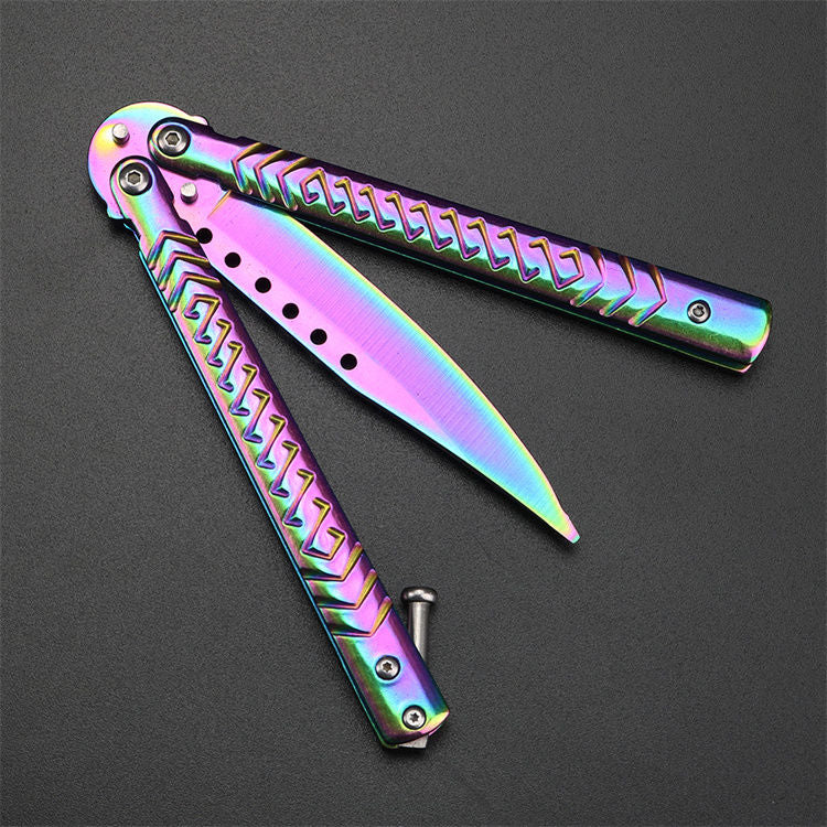 All-steel butterfly training practice knife, safe toy, unsharpened