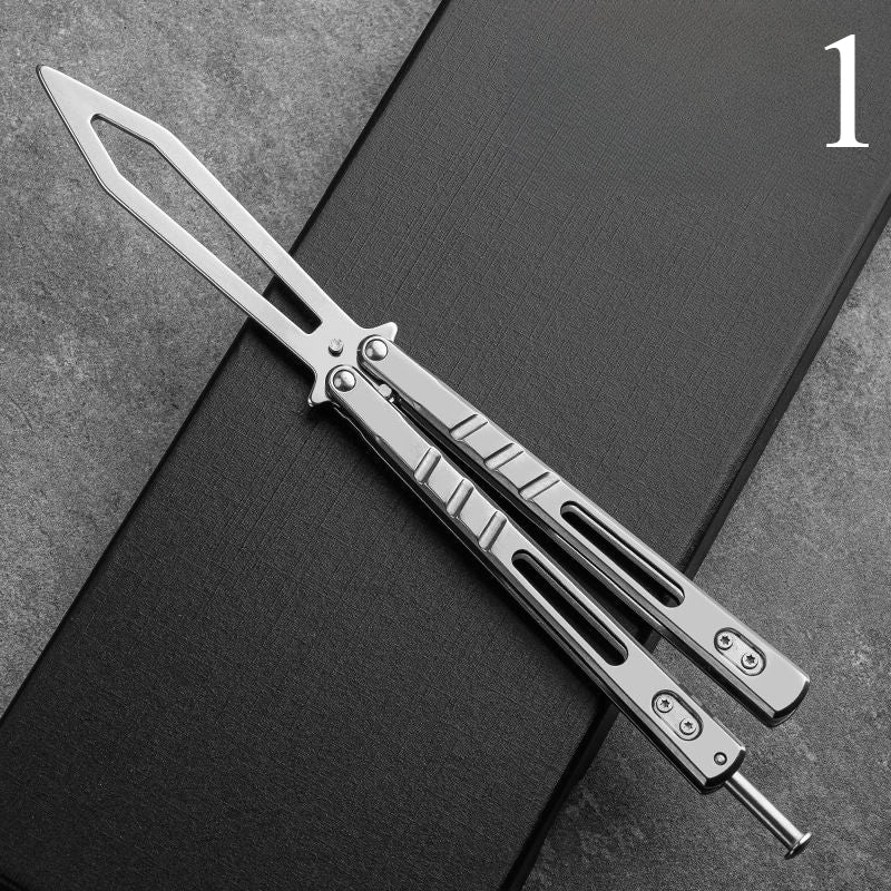 All-steel butterfly training practice knife, safe toy, unsharpened