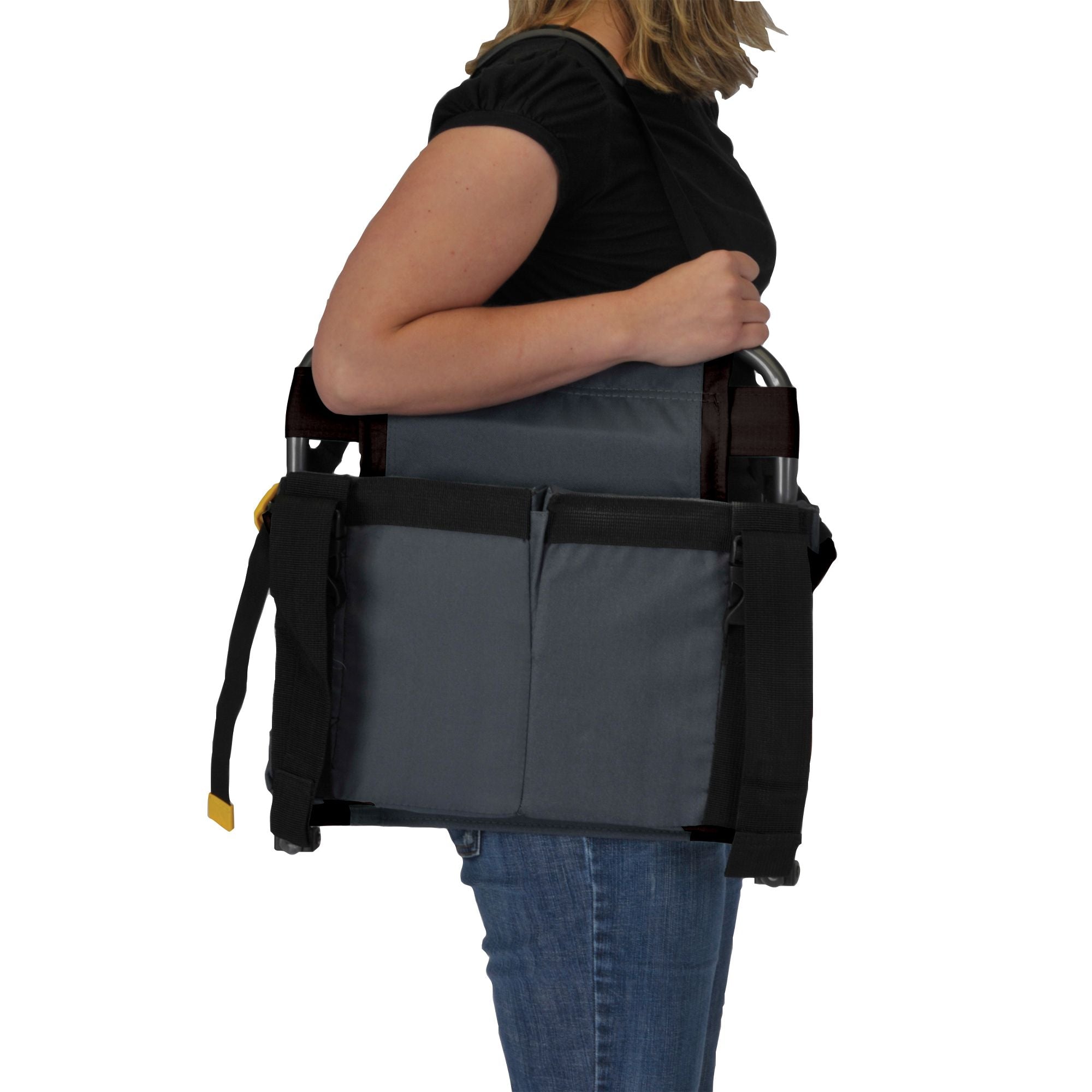 SitBacker, Black, Shoulder Strap