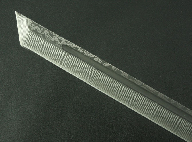 United Camouflage Imitated Damascus Baton Knife