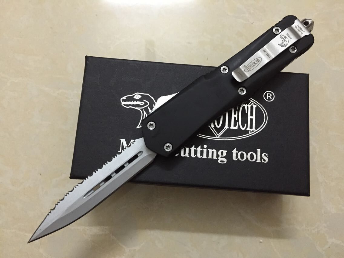 A07 Double-Edged Serrated Knife