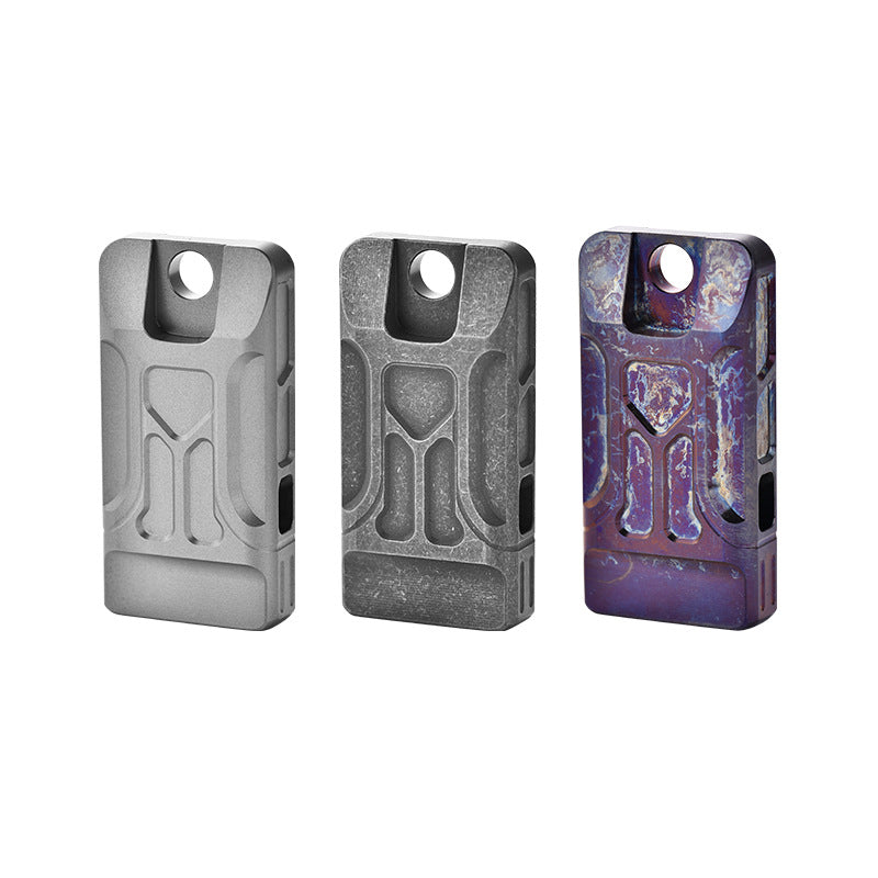 Titanium Pendant Whistle Double Barrel