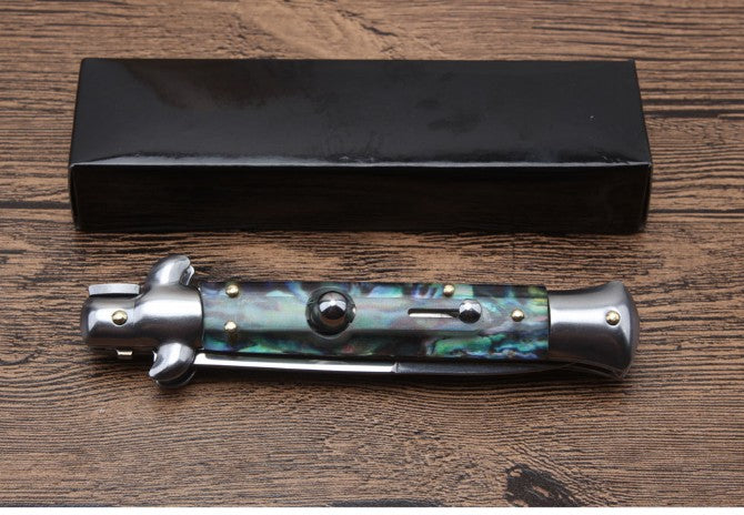 9-inch AKC switchblade with bayonet blade