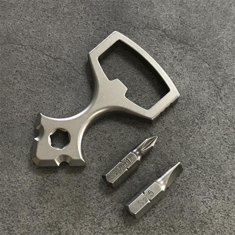 Versatile Titanium Bottle Opener Portable EDC Tool