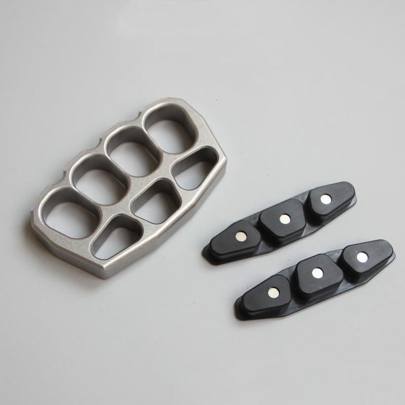 Magnetic Clip Steel Knuckle Duster Self-Defense EDC Tool