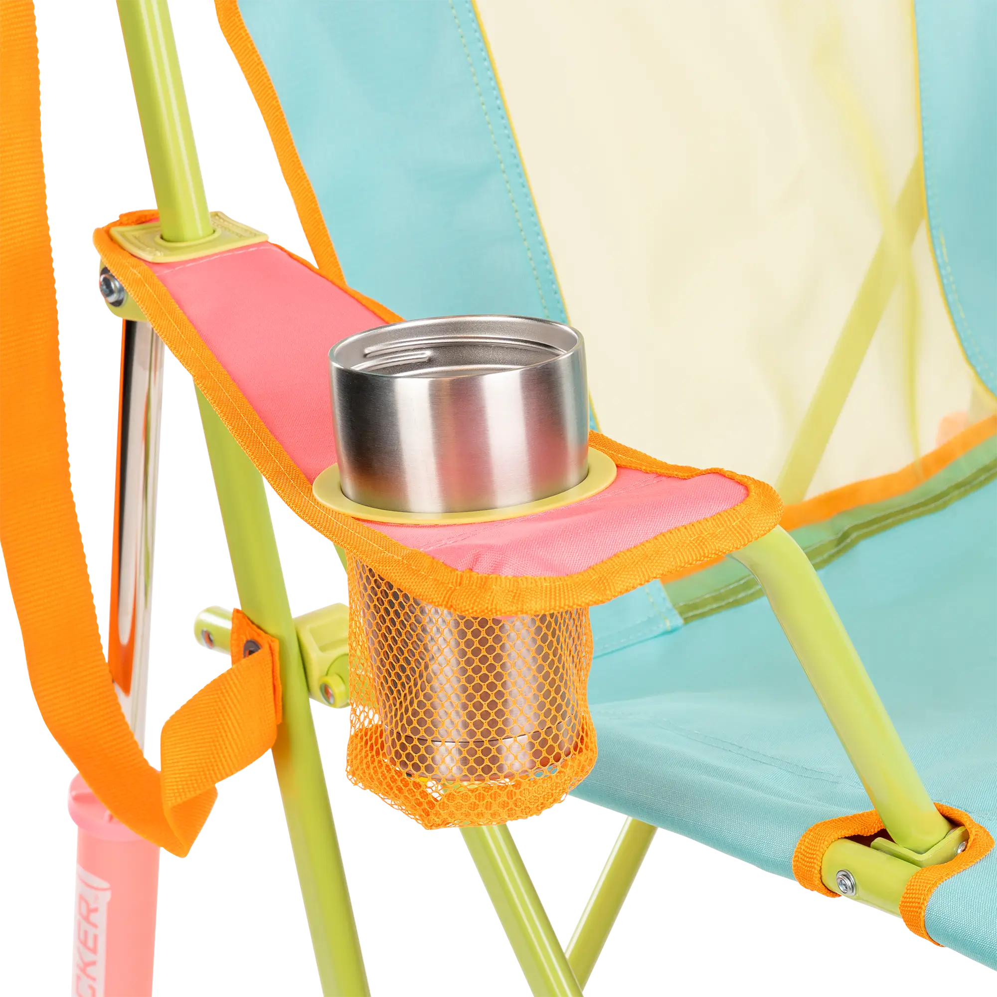 Up-close of the sweet tea comfort pro rocker cup holder. 