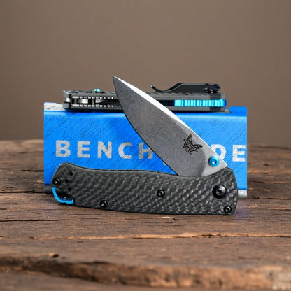 Benchmade 535 Carbon Fiber Handle Folding Knife – Portable Mini EDC Tactical Knife (High Hardness & Sharp)