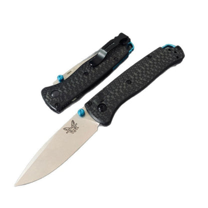 Ball-bearing folding knife with carbon fiber handle and S90V steel blade—a high-hardness, portable, multi-functional tool for camping and outdoor use.