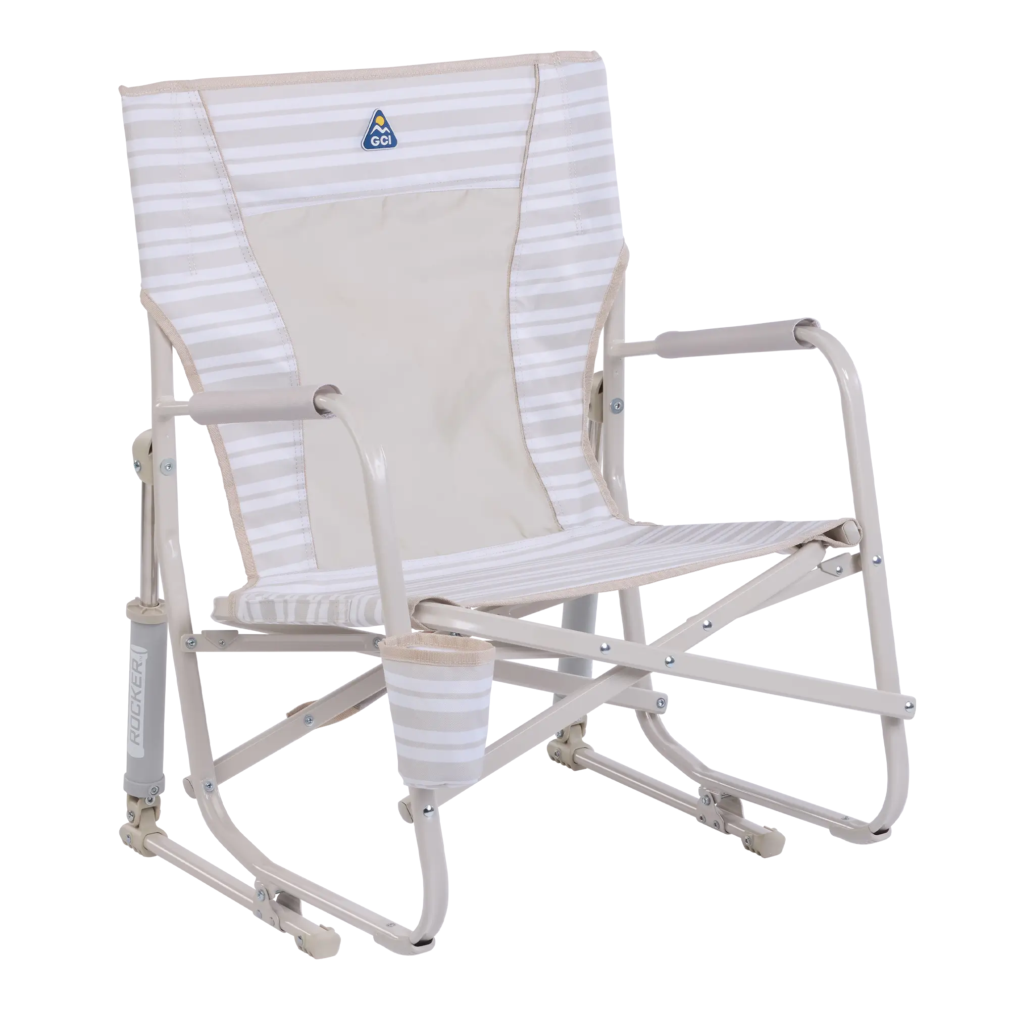 Beach Rocker, Neutral Stripe, Front