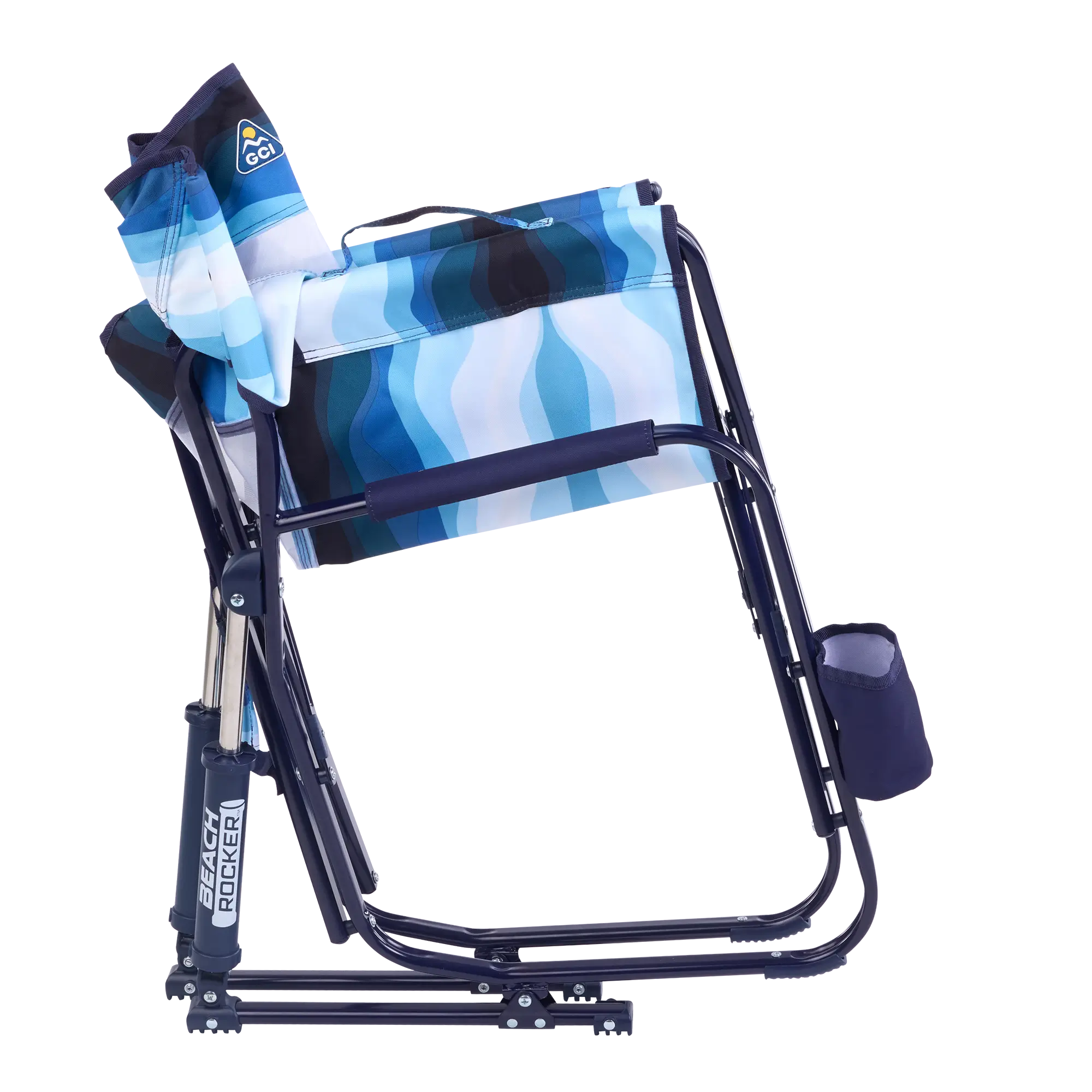 Beach Rocker, Blue Beach Wave, Folded Side